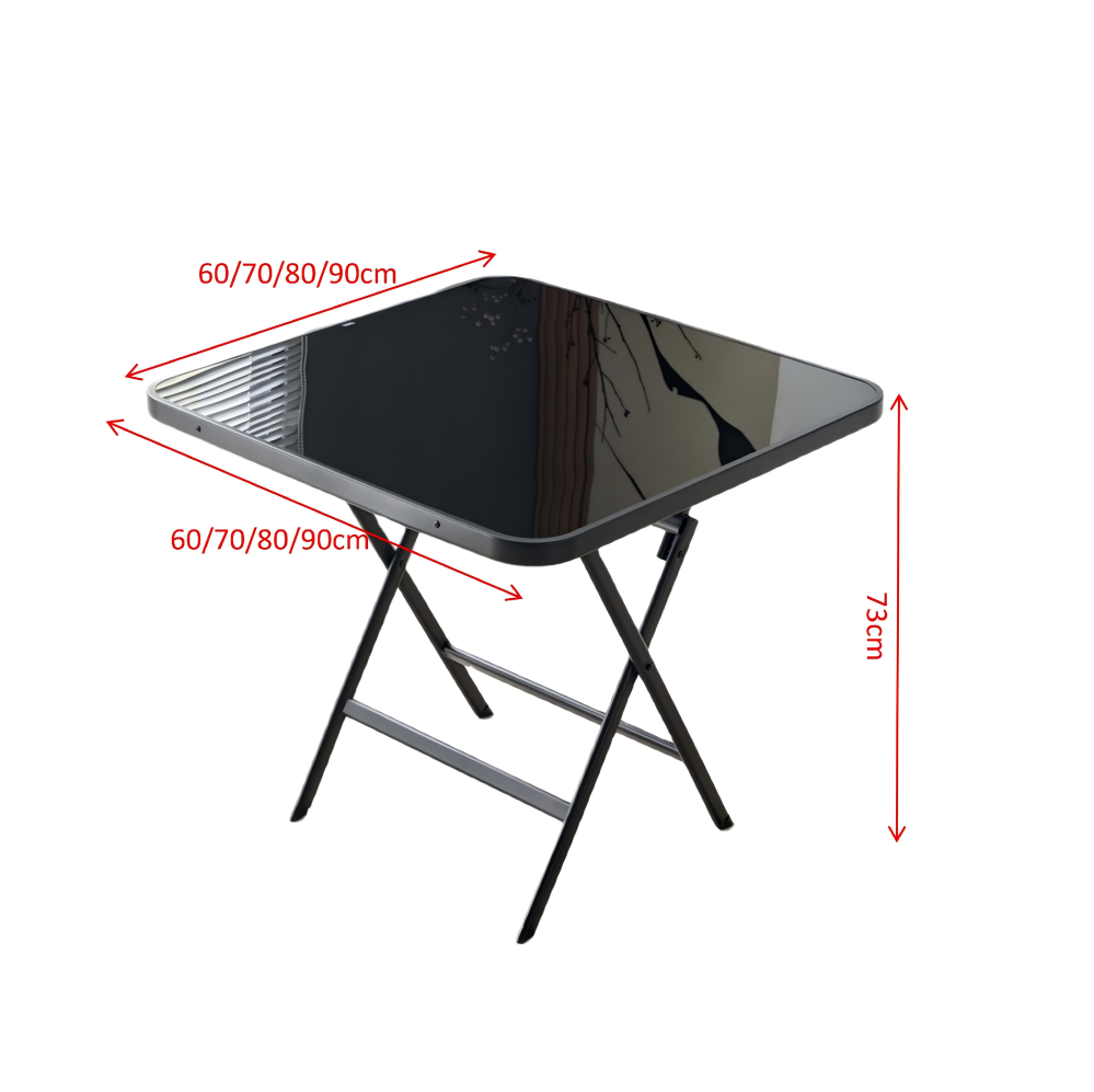 Tavolo quadrato nero - 2 per confezione