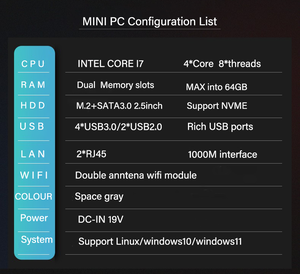 オフィスコンピューターミニPCPOSシステムインテルコアI7-10810U世代i5プロセッサーミニPCデスクトップコンピューターゲーマーminipc - Product Image 3