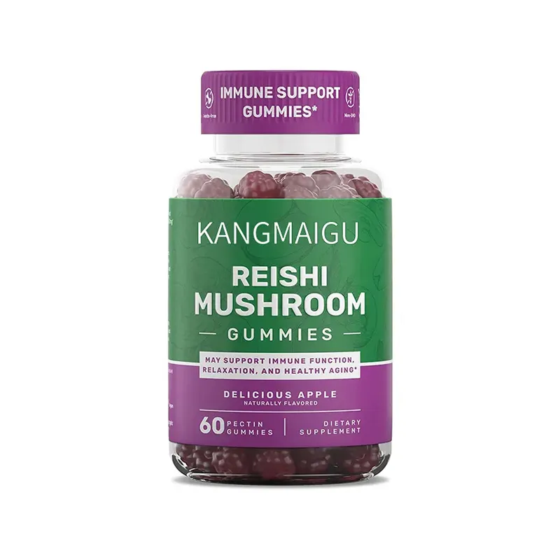 Suppléments de soutien à l'immunité et à la relaxation Gommes organiques aux champignons Reishi Vegan OEM/ODM de marque privée