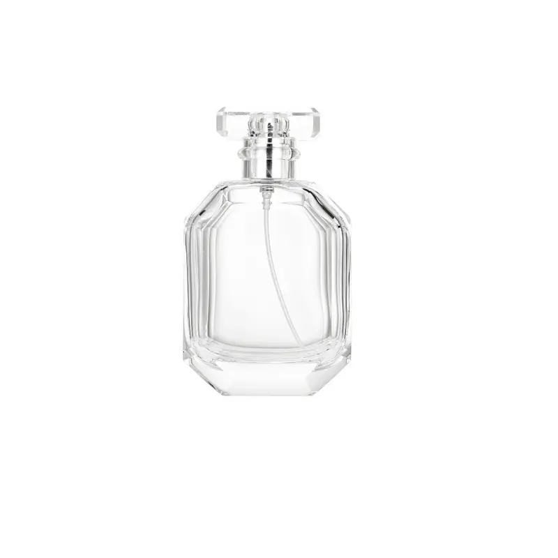 Оптовая продажа образец квадратный пустой флакон для духов упаковка стеклянная бутылка