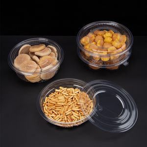 Suşi ve gıda kullanımı için kek ve çerez için şeffaf PET yuvarlak kek kutusu tek kullanımlık plastik ekmek ambalaj - Product Image 1