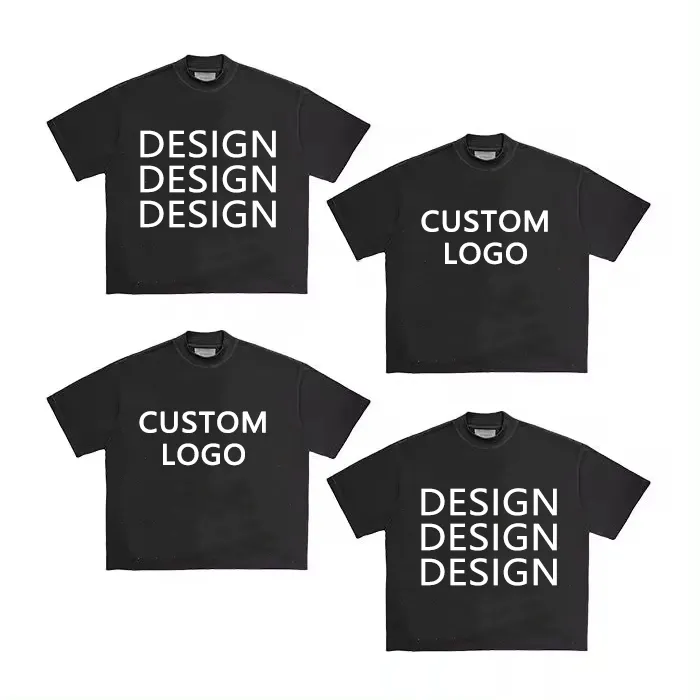 OEM Dtg-Druck Grafik T-Shirts einfarbiges T-Shirt Herrenbekleidung Acid-Wash-T-Shirt Herren individuelle Vintage übergroße T-Shirts