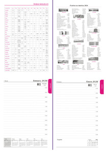 สมุดแพลนเนอร์สมุดวางแผน2026 2026 - December 2026ผ้าลินินปกแข็ง2026ตารางเวลารายสัปดาห์และรายเดือน - Product Image 4
