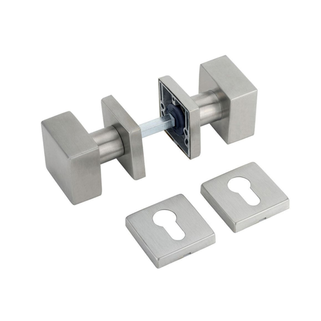 Round Knob Handle On a Backplate Stainless Steel Pull Handle Dummy Handle Lock