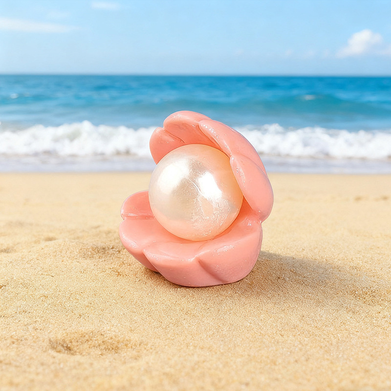 Coquille de perle rose rouge