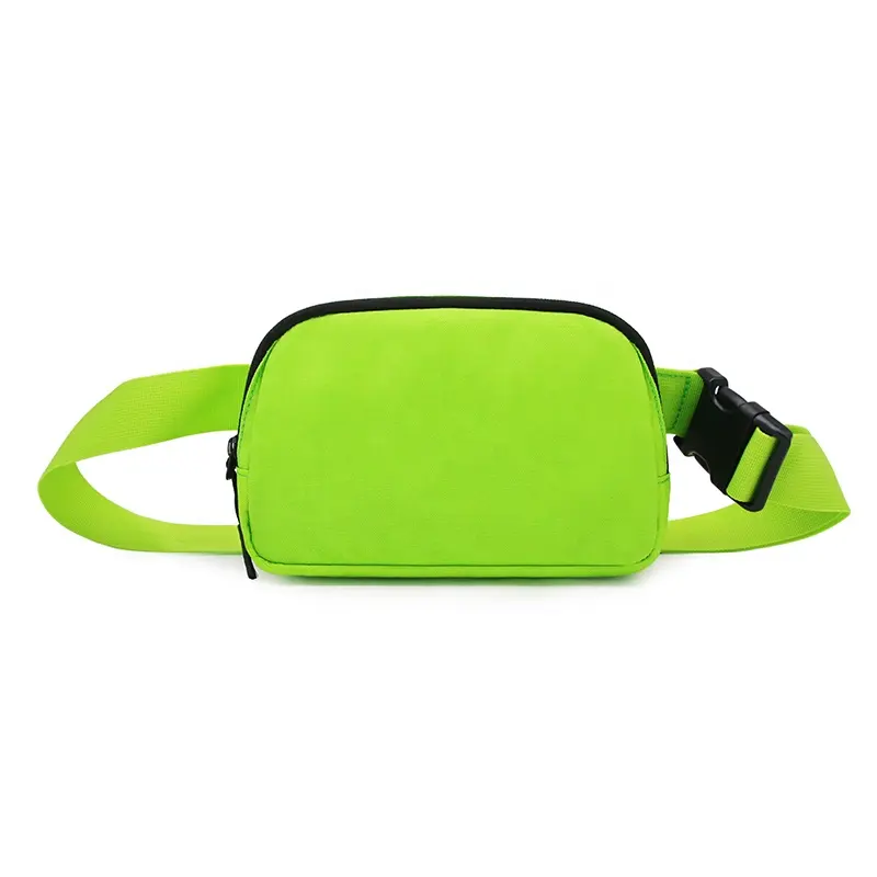 Yepyeni yeşil her yerde özel fanny paketi logo seyahat tatil spor hafif koşu kemeri bel çantası