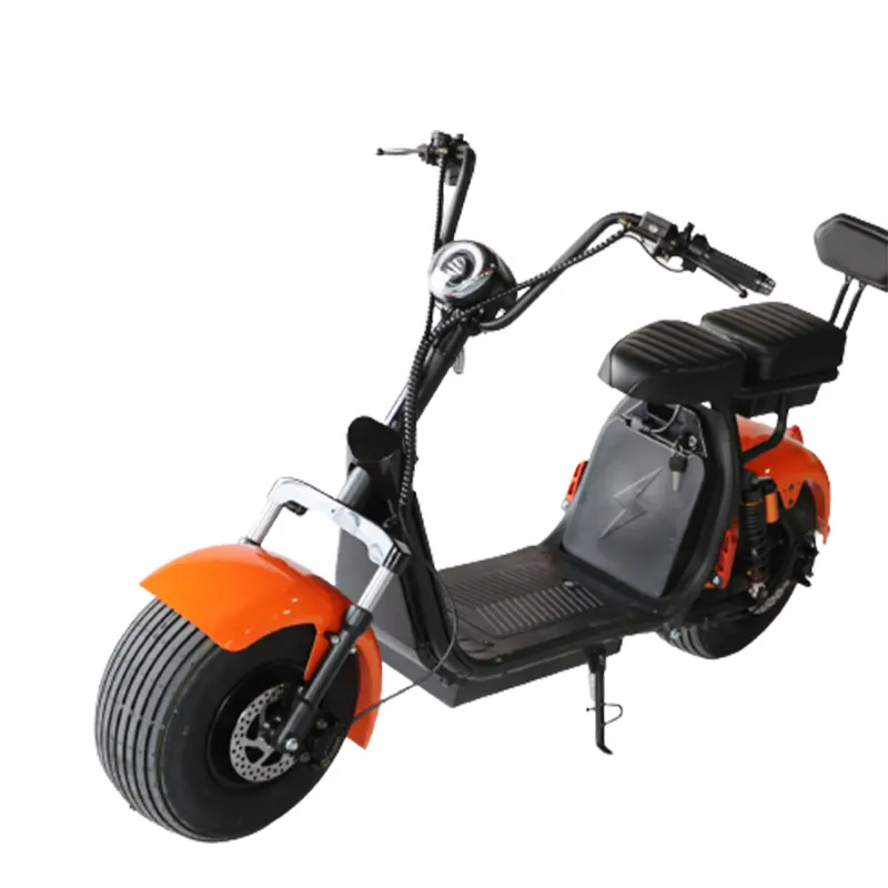 Citycoco-patinete eléctrico de alta velocidad para adultos, Scooter Eléctrico de 1500w con neumático ancho, todoterreno con doble asiento