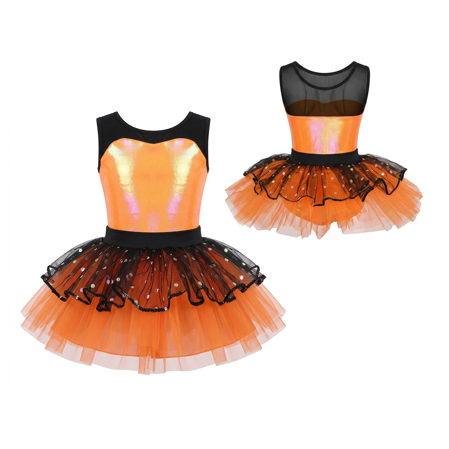 Robe Tutu Orange pour Filles