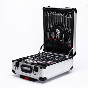 186件工具组套件，带拉式行李箱和铝盒四层五金组合工具 - Product Image 3