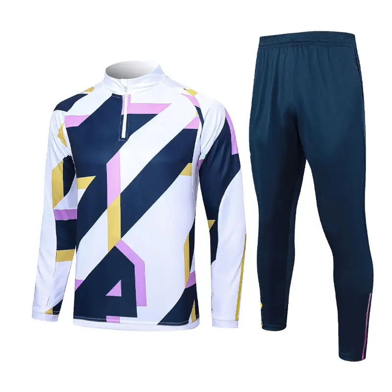 Nuevos pares de ropa deportiva de otoño e invierno, Jersey de fútbol cómodo, trajes de entrenamiento, chaqueta de fútbol de calidad tailandesa, chándales