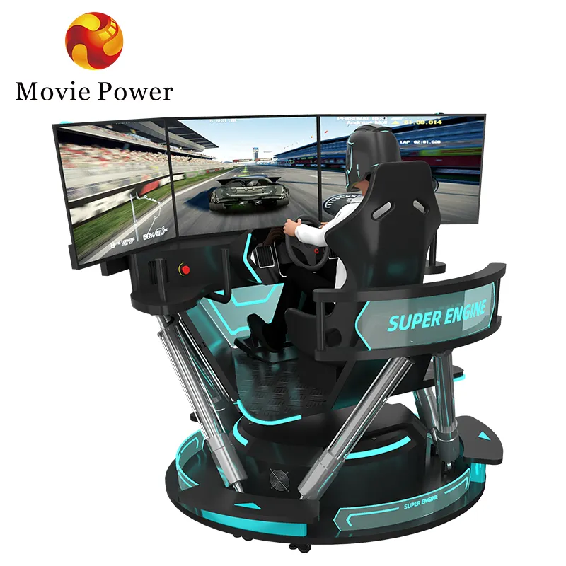 Nuova tecnologia VR 3 Screen Car Racing simulatore di realtà virtuale VR Racing Kart VR Gaming Business