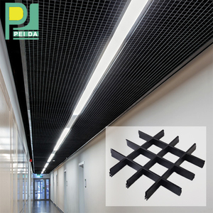 Azulejo de techo de rejilla, falso techo de rejilla suspendido de aluminio - Product Image 5