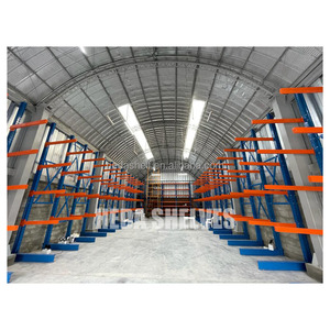 Sistema de estantería en voladizo de almacén de doble cara de varios niveles antioxidante al aire libre para almacenar artículos largos - Product Image 1