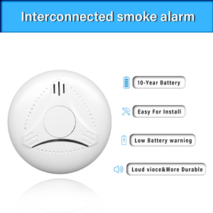 Cảm biến 85dB thương hiệu rook lek systeem draadloze en14604 <span class=keywords><strong>Wifi</strong></span> tuya slimme rookmelder brandalarm - Product Image 2