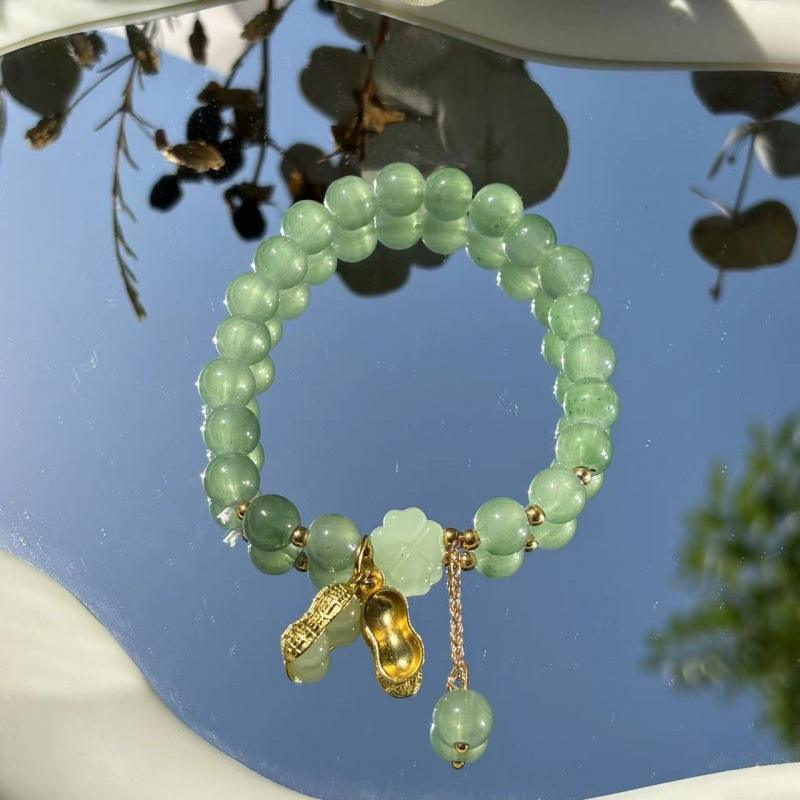 S048-สร้อยข้อมือลูกปัดหยกถั่วเขียวดงลิน-sz355
