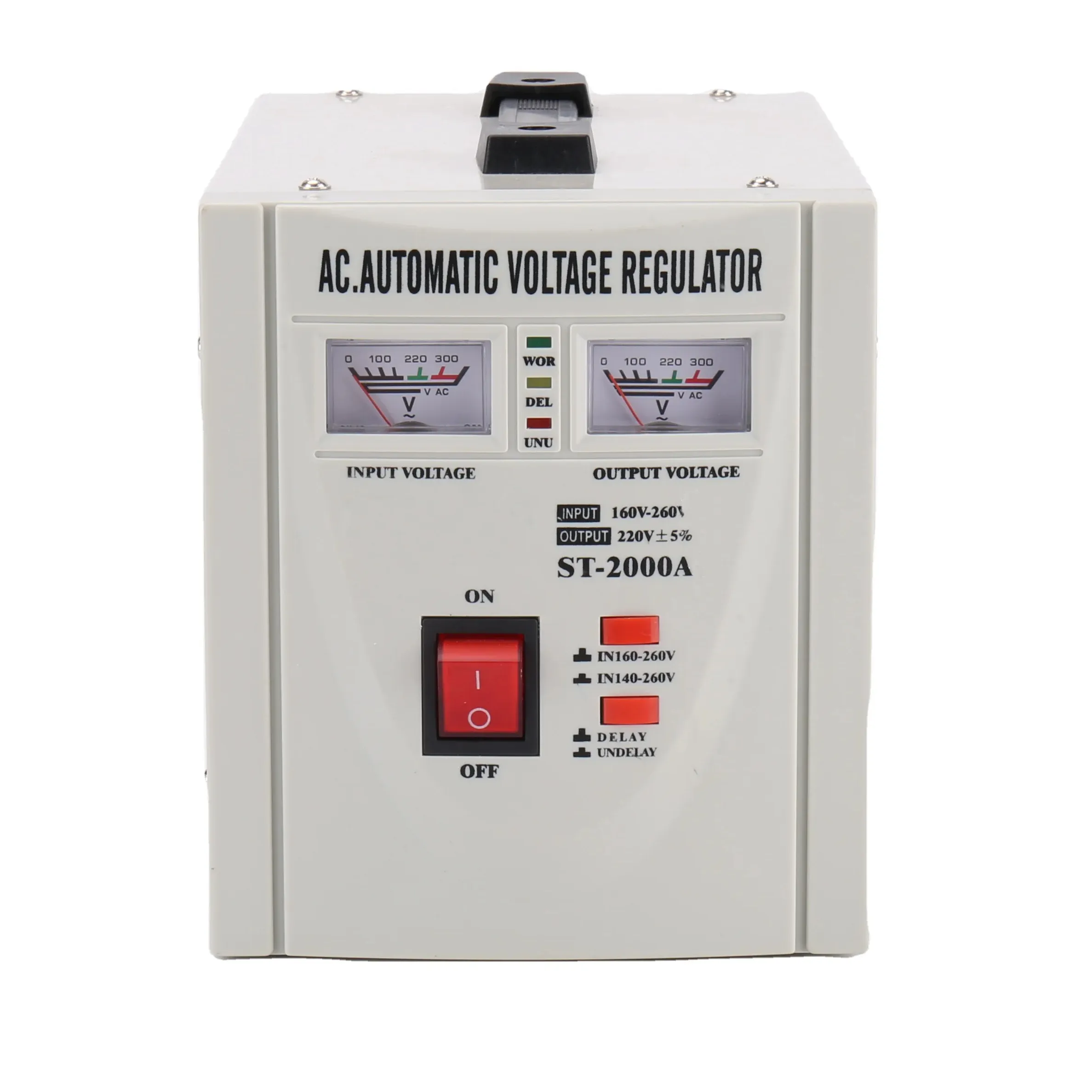 Stabilizer regulator tegangan otomatis elektronik seri SVR 2000A untuk penggunaan rumah/komputer