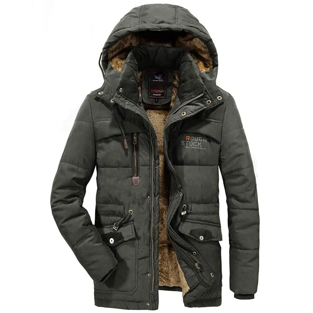 Nuova moda cappotti Cargo Trench personalizzati cappotto Parka invernale felpa con cappuccio mimetico giacca termica in pile giacche da uomo Varsity