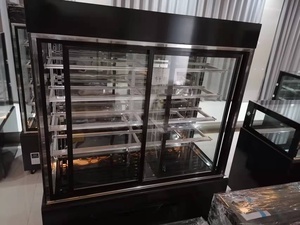 Lecon 5 lớp thương mại bánh <span class=keywords><strong>Showcase</strong></span> thẳng đứng bánh thủy tinh hiển thị tủ lạnh làm mát tủ lạnh cho cửa hàng sử dụng - Product Image 4