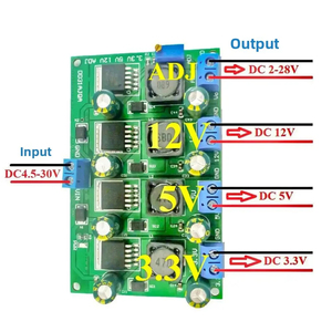 Adjustable <strong>Output</strong> <strong>Voltage</strong> Module 3A Multi-Channel Step Down Regulator Power Supply Board 3.3V 5V 12V Stable <strong>Voltage</strong> <strong>Output</strong> 2-28V - Product Image 2