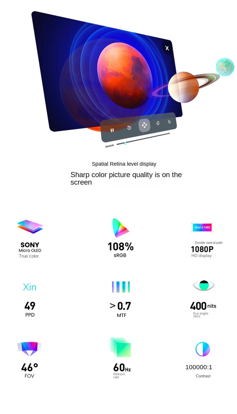 Nreal Air Smart AR Glasses Portable HD Private Giant Screen Viewing Mobile Computer Screen Projection Game Peripherals Glasses