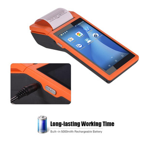 Q2I Pos Machine Red 3G Sistema Android 11 2GB RAM 16GB ROM Dispositivo Pos de lotería de mano con impresora térmica - Product Image 3