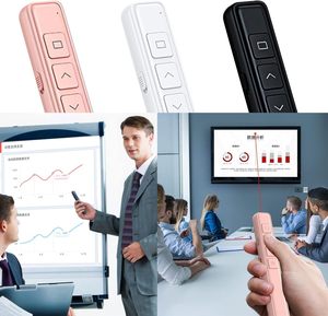 Laser Wireless Powerpoint PPT presentatore con porta di ricarica di tipo-C USB presentatore Laser Powerpoint Clicker Wireless telecomando - Product Image 3