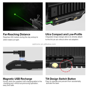 Kunden spezifischer und gestalteter grüner taktischer Laserpointer mit magnetischem Laden Lieferant von Laser visier - Product Image 6