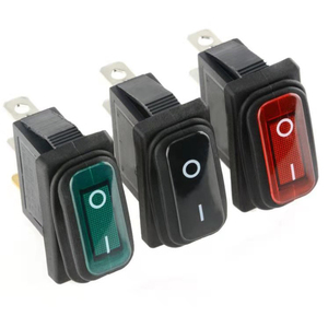 6A 10A 16A 20A yuvarlak kare büyük rocker güç anahtarı CQC tüv CE ROHS sertifikası ile kırmızı yeşil düğme ile - Product Image 4