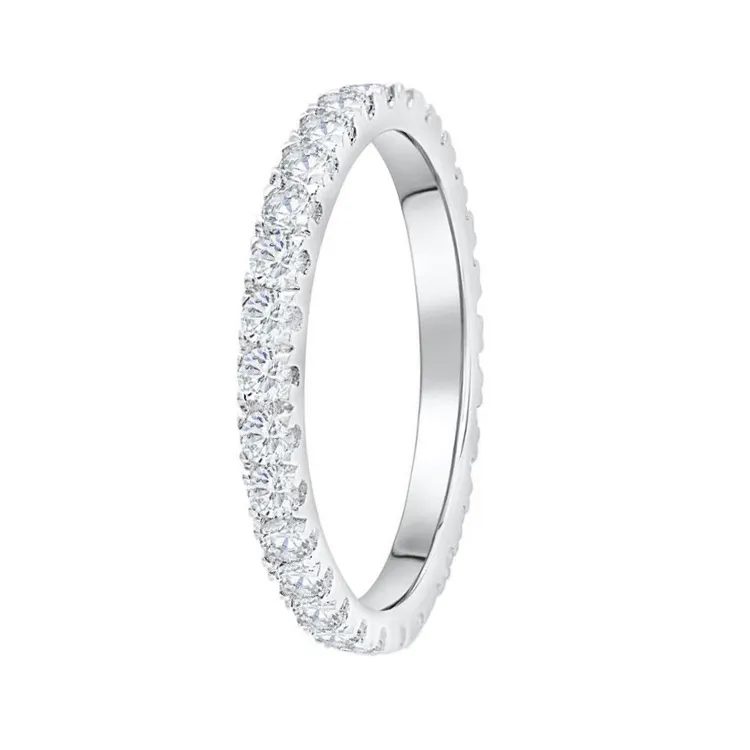 Свадебные украшения, оптовая продажа, обручальное кольцо из стерлингового серебра 925 пробы с микрозакрепкой и кубическим цирконием, обручальное кольцо