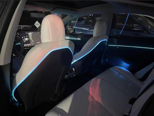 Yükseltme RGB Led araba iç ortam aydınlatma aksesuarları Tesla modeli Y/3 2021-2022 için atmosfer dekorasyon işık - Product Image 5