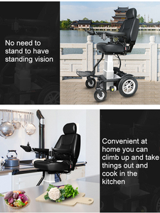 Adjustable Seat Height Wheelchair Power Mobility Wheelchair Use a Angle That Conforms to the Curve of <strong>Human</strong> Body's <strong>Back</strong>- BZ-R01 - Product Image 5