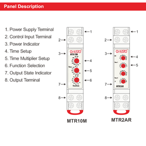 Onesto Relé de Enclavamiento Retardo de Encendido y Apagado 12VDC 24VDC Relé de Control de Tiempo 16A Relé Temporizador Muli Función con Indicador LED - Product Image 3