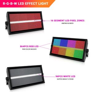 960pcs <strong>RGB</strong>+<strong>W</strong> <strong>LED</strong> DJ Wash Strobe Light Panel Sound Active DJ Lighting for Stage Party Light - Product Image 4