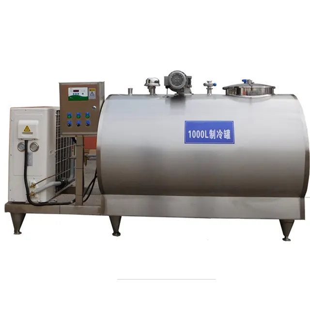 Réservoirs de stockage de refroidissement du lait de 1000 litres 500l pour la réfrigération d'usine laitière