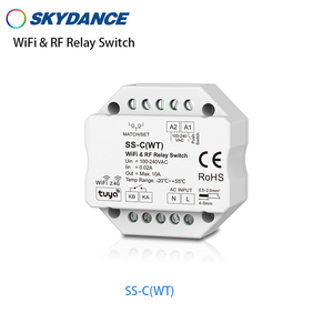 SS-C(WT) 100-240VAC 1CH * 10A WiFi + RF переключатель переменного тока с функцией нулевой перекрестной коммутации Tuya APP Control RF пульт дистанционного управления - Product Image 2