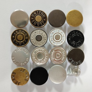 定制雕刻铁金属铆钉夹克大头钉新设计标志纽扣，适合心形牛仔牛仔裤 - Product Image 3