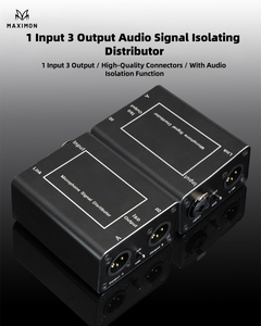 Conectores de audio y video MAXIMON 1 en 3 salidas Divisor de audio con aislador Zero-Noise Plug-and-Play Ingeniero de audio recomendado - Product Image 2