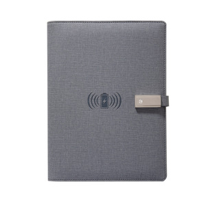 Power Bank Notebook A5 Notebook de carga inalámbrica set de regalo de negocios personalizado con disco U notebook con logotipo personalizado - Product Image 4