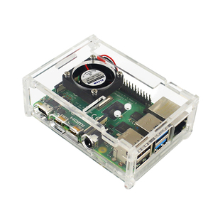 Raspberry Pi 4B acrílico caso frambuesa pi con fijo soporte de cámara compatible con el caso del ventilador - Product Image 2
