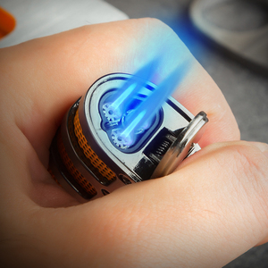 Oem ODM có thể điều chỉnh xì gà nhẹ hơn với ngọn lửa máy bay phản lực nhà bếp butan gas <span class=keywords><strong>Blow</strong></span> <span class=keywords><strong>Torch</strong></span> Logo in cho BBQ với Hộp quà tặng - Product Image 3