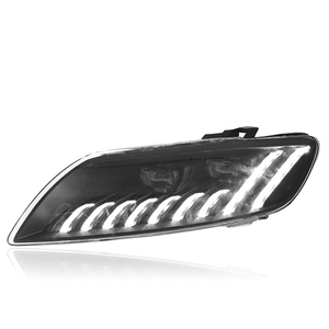 Juaudi AUDI Q7 2006-2015 Q7 için LED far farlar LED DRL hareketli sinyal lambaları LED Lens projektör - Product Image 2