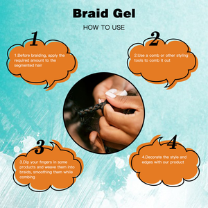 Không nhờn loc N Twist Gel mạnh mẽ giữ cạnh kiểm soát sáp long lanh bện mứt tóc Gel <span class=keywords><strong>Braid</strong></span> Gel - Product Image 6