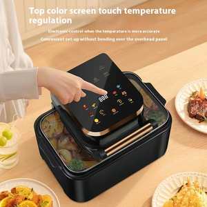 1350W 8L多功能翻盖卤素烤箱6合1空气油炸锅家用和房车用电塑料炊具 - Product Image 2