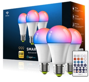 Lampadina WiFi vocale intelligente 9wrgbcct lampadina AlexaGoogle con supporto per il cambio colore della luce - Product Image 4
