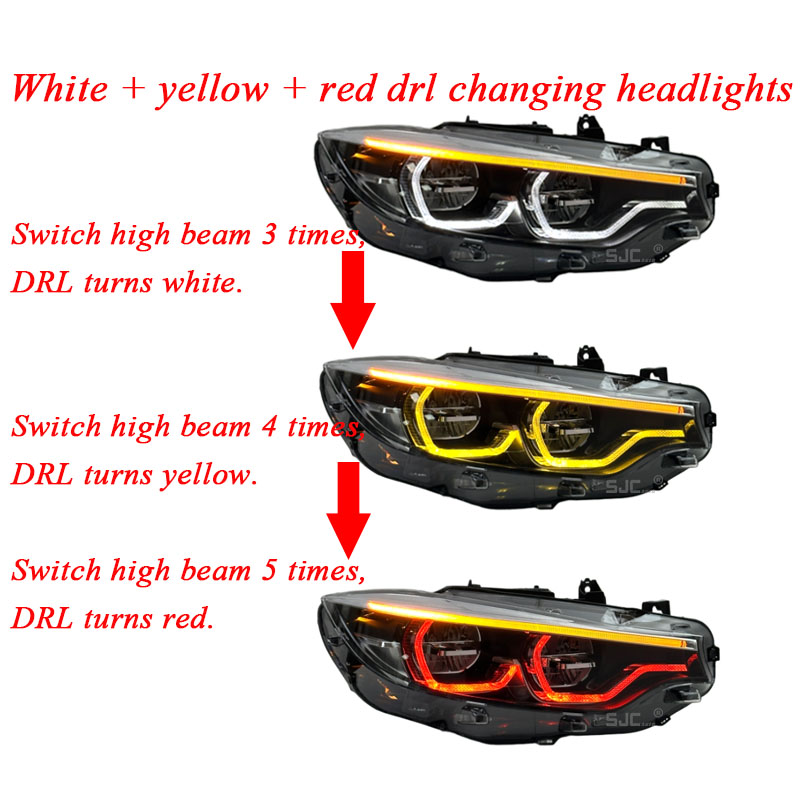 bianco&giallo&rosso drl 8 pin