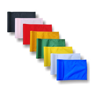 कम कीमत थोक कस्टम लोगो गोल्फ फ्लैग कस्टम 35*50 सेमी 300d ऑक्सफोर्ड कपड़े डबल पक्षीय कार्यकौशल उत्कृष्ट गोल्फ ध्वज - Product Image 2