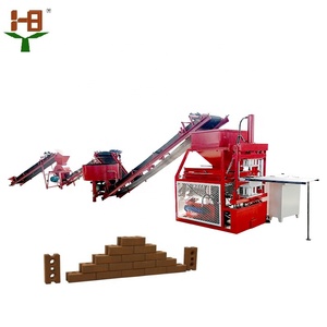 Hby2-10 günstigen Preis kleine voll automatische Ton ziegel Produktions linie einfach zu bedienen Block Ziegel herstellung Maschine Fabrik preis