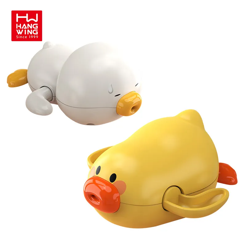 HW zincir kürek üzerinde 9.5CM düz renk hayvan ilginç sevimli şekil civciv ördek bebek banyo su oyna banyo oyuncakları