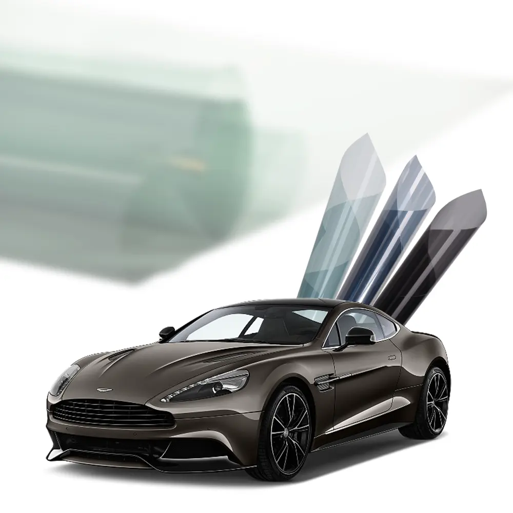 Haute qualité carbone noir haut de gamme Nano revêtement anti-rayures Uv preuve voiture fenêtre Film teinte carbone Protection de la vie privée