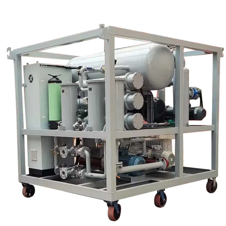 Huazheng Portable High Vacuum Waste Oil Treatment Plant Transformer Oil Filtering/Refinaria/Purificação Machine